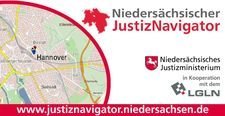 Logo: Niedersächsischer Justiznavigator (öffnet Seite: https://www.geobasisdaten.niedersachsen.de/mj/index.php?id=53)